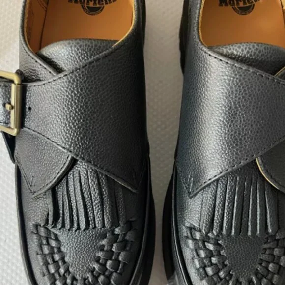 DR. MARTENS Ramsey Kiltie WOVEN Buckle Monk Loafer Creepers MSRP$210 CHIC&UNIQUE - Picture 11 of 13